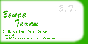 bence terem business card